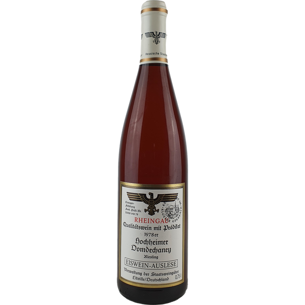 Staatsweingüter Eltville (Kloster Eberbach) - Hochheimer Domdechaney Riesling Eiswein-Auslese Versteigerung  1978 - 0,7 l - Bottle Hero