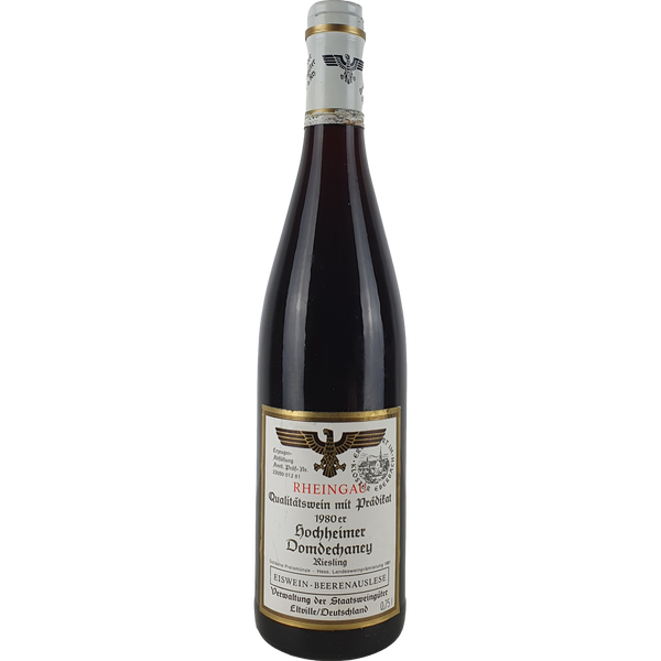 Staatsweingüter Eltville (Kloster Eberbach) - Hochheimer Domdechaney Riesling Eiswein-Beerenauslese   1980 - 0,75 l - Bottle Hero