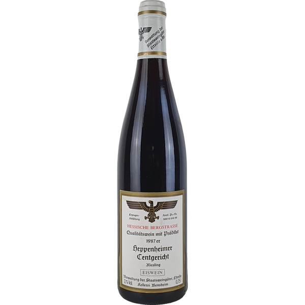 Staatsweingüter Eltville (Kloster Eberbach) - Heppenheimer Centgericht Riesling Eiswein 210° Oechsle  1987 - 0,75 l - Bottle Hero