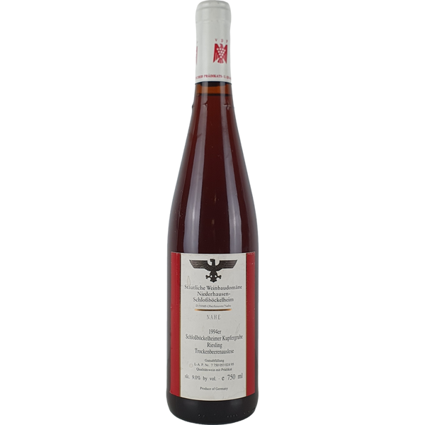 Staatl. Weinbaudomäne Niederhausen-Schloßböckelheim - Schloss Böckelheimer Kupfergrube Riesling Trockenbeerenauslese   1994 - 0,75 l - Bottle Hero