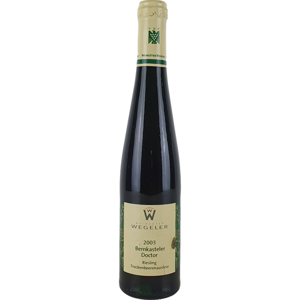 Wegeler - Bernkasteler Doctor Riesling Trockenbeerenauslese   2003 - 0,375 l - Bottle Hero