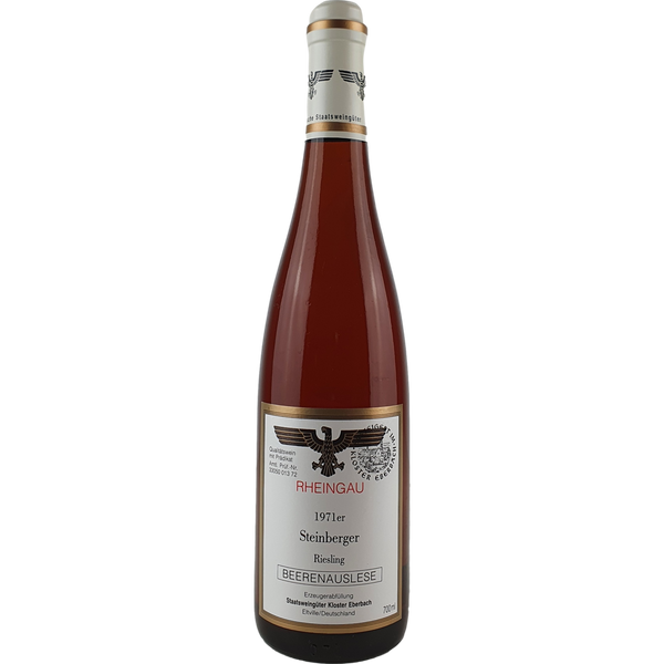 Staatsweingüter Eltville (Kloster Eberbach) - Steinberger Riesling Beerenauslese  Versteigerung 1971 - 0,7 l - Bottle Hero