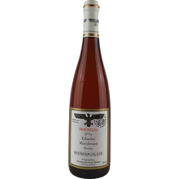 Staatsweingüter Eltville (Kloster Eberbach) - Erbacher Marcobrunn Riesling Beerenauslese  Versteigerung 1971 - 0,7 l - Bottle Hero