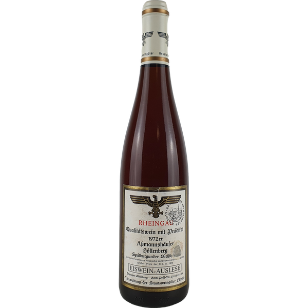 Staatsweingüter Eltville (Kloster Eberbach) - Aßmannshäuser Höllenberg Spätburgunder Weißherbst Eiswein-Auslese  Versteigerung 1972 - 0,7 l - Bottle Hero