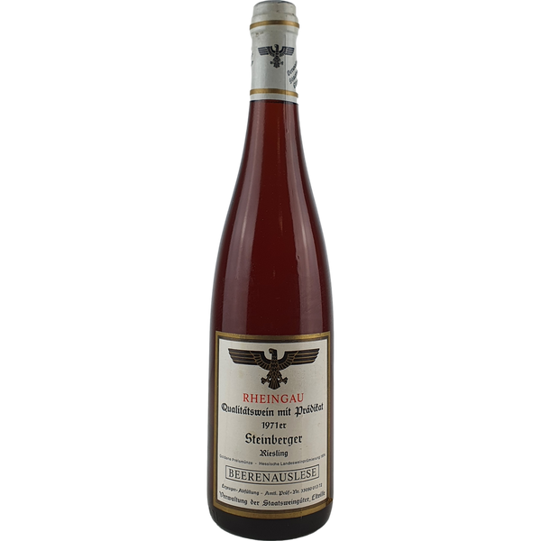 Staatsweingüter Eltville (Kloster Eberbach) - Steinberger Riesling Beerenauslese   1971 - 0,7 l - Bottle Hero