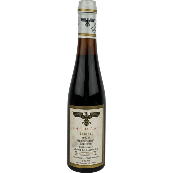 Staatsweingüter Eltville (Kloster Eberbach) - Assmannshäuser Höllenberg Spätburgunder Rot-Weiß Edelbeerenauslese Cabinet  1937  - 0,35 l - Bottle Hero