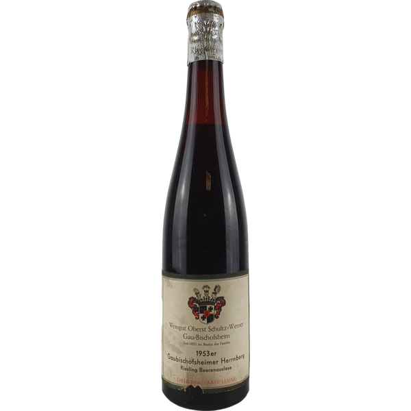 Oberst Schultz-Werner - Gaubischofsheimer Herrnberg Riesling Beerenauslese   1953  - 0,7l - Bottle Hero