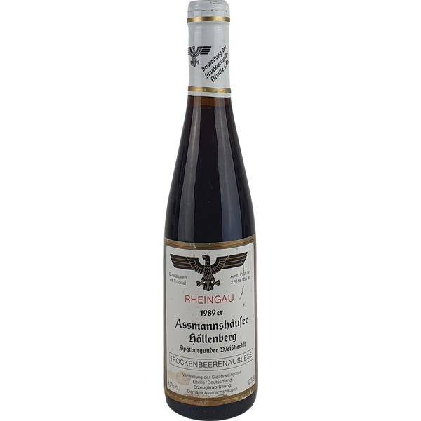 Staatsweingüter Eltville (Kloster Eberbach) - Assmannshäuser Höllenberg Spätburgunder Weißherbst Trockenbeerenauslese    1989  - 0,375l - Bottle Hero
