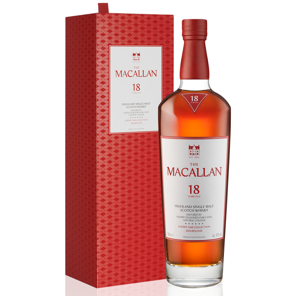 The Macallan Sherry Oak Cask 18 Year Old Single Malt Scotch Whisky, Release 2026 - Bottle Hero