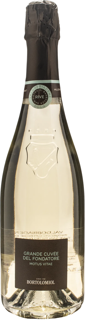 Bortolomiol Valdobbiadene Prosecco Superiore Extra Brut Grande Cuvee del Fondatore Motus Vitae 2024 - Bottle Hero