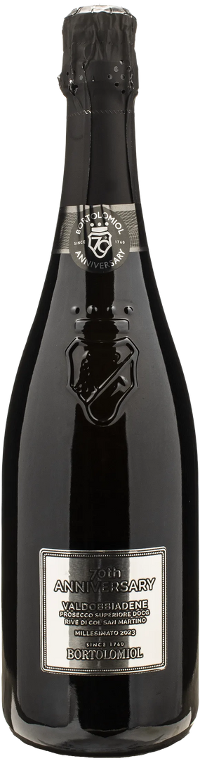 Bortolomiol Valdobbiadene Prosecco Superiore Rive Col San Martino 70th Anniversary Extra Brut 2023 - Bottle Hero